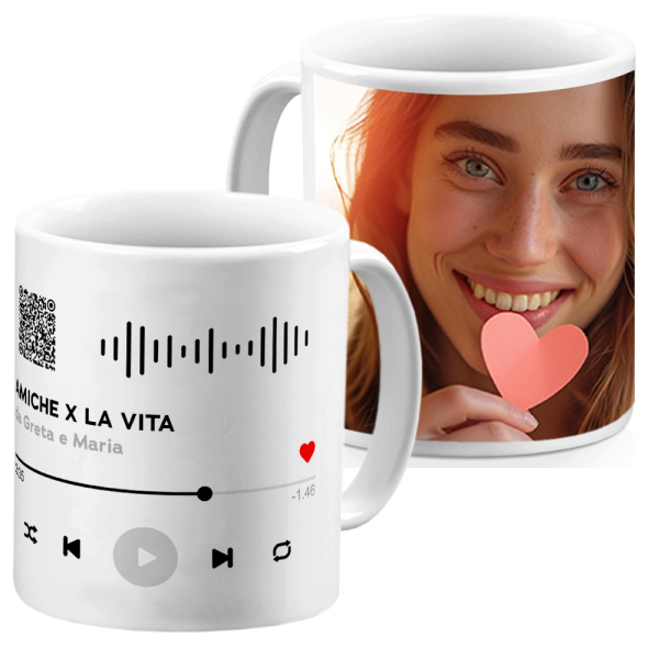 Canzone personalizzata su tazza