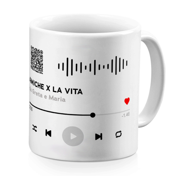 Canzone personalizzata su tazza