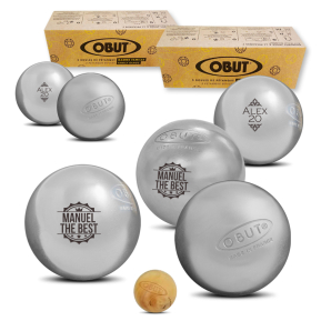 2 set di bocce da pétanque OBUT incise