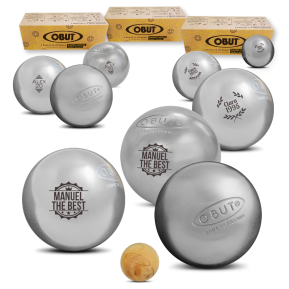 3 set di bocce da pétanque OBUT personalizzate