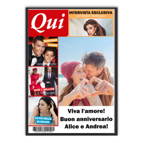 Finta prima pagina rivista di gossip incorniciata