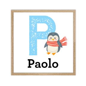 Quadro bambini personalizzato animalfabeto