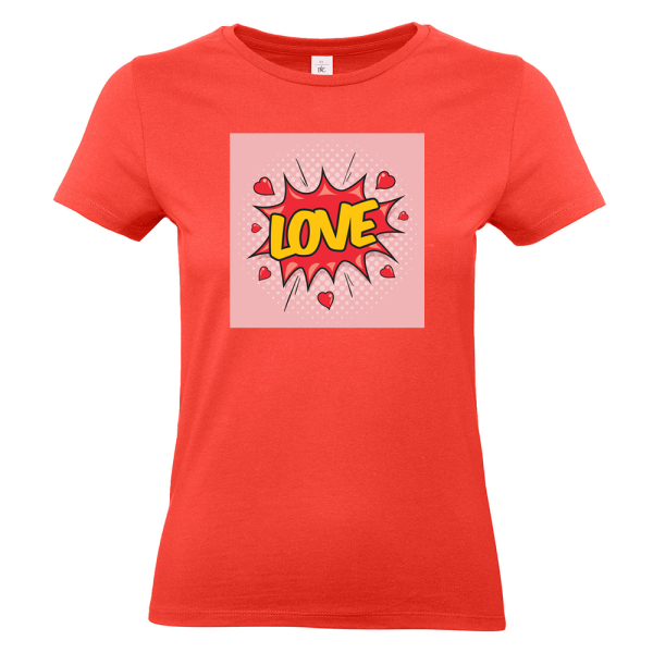 T-shirt donna corallo personalizzata foto