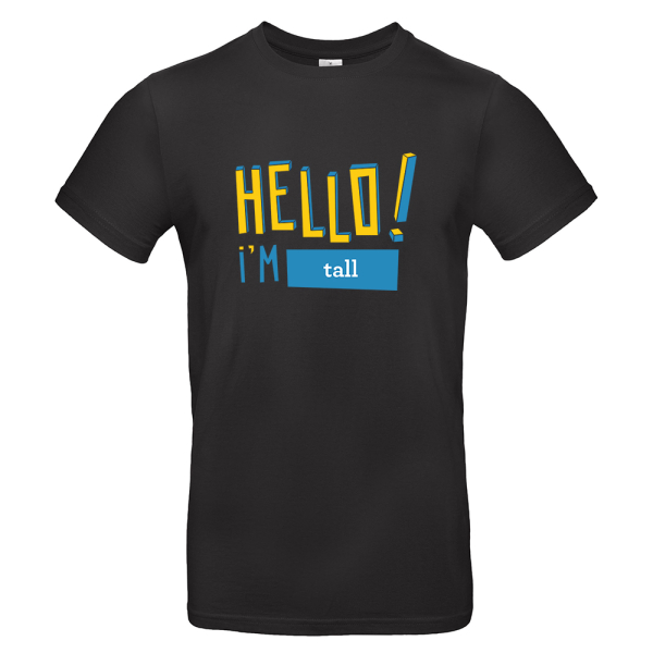 T-shirt uomo personalizzata Hello nera