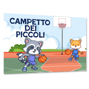 Targa porta cameretta personalizzata Basket