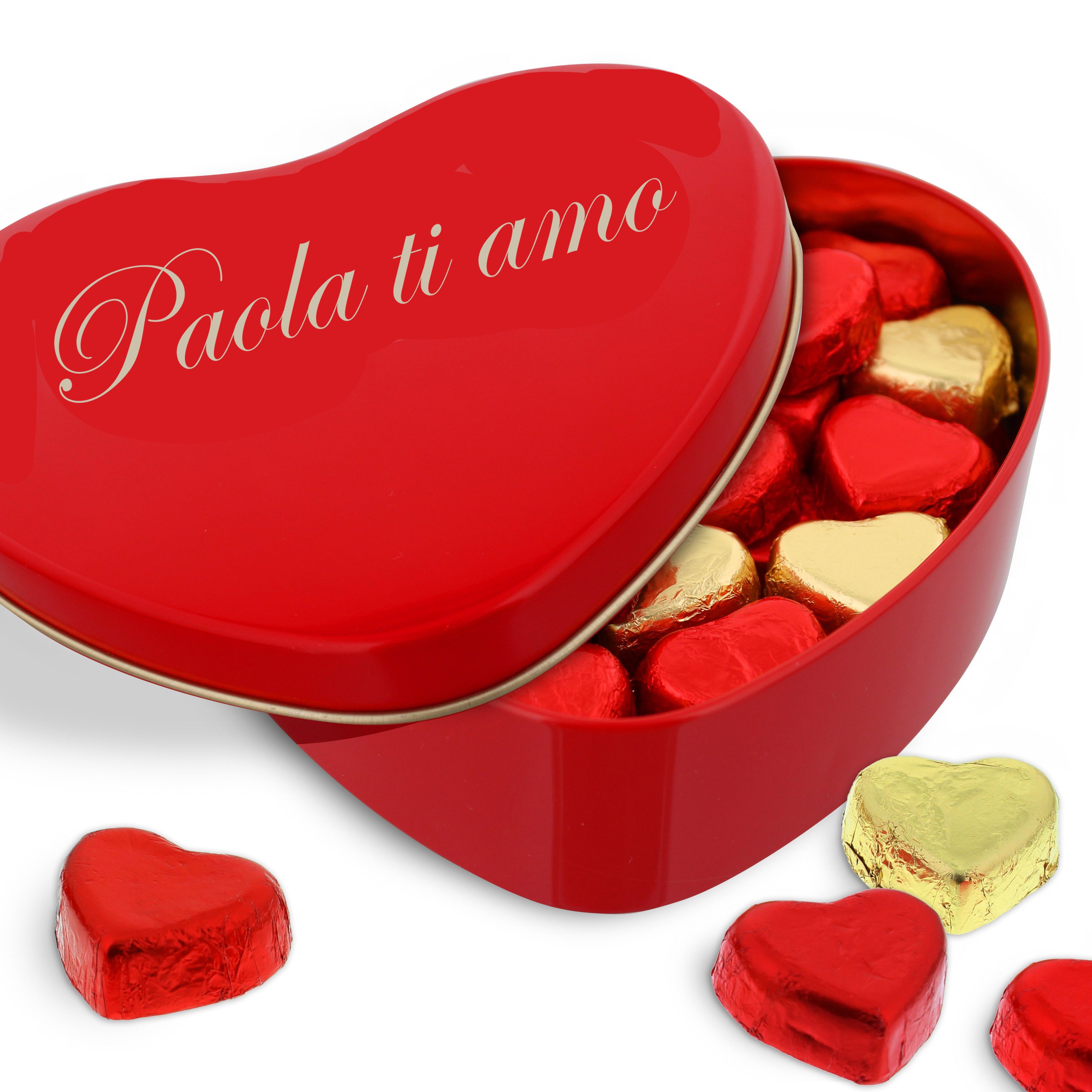 Festa della Donna Regalo Porta Cioccolatini Cuore Personalizzato