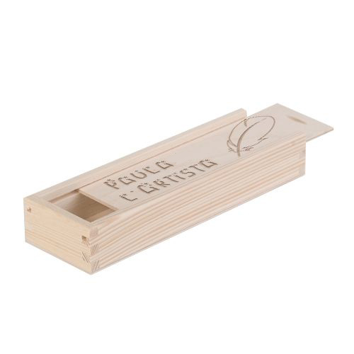 Scatola portapenne regalo personalizzata in legno